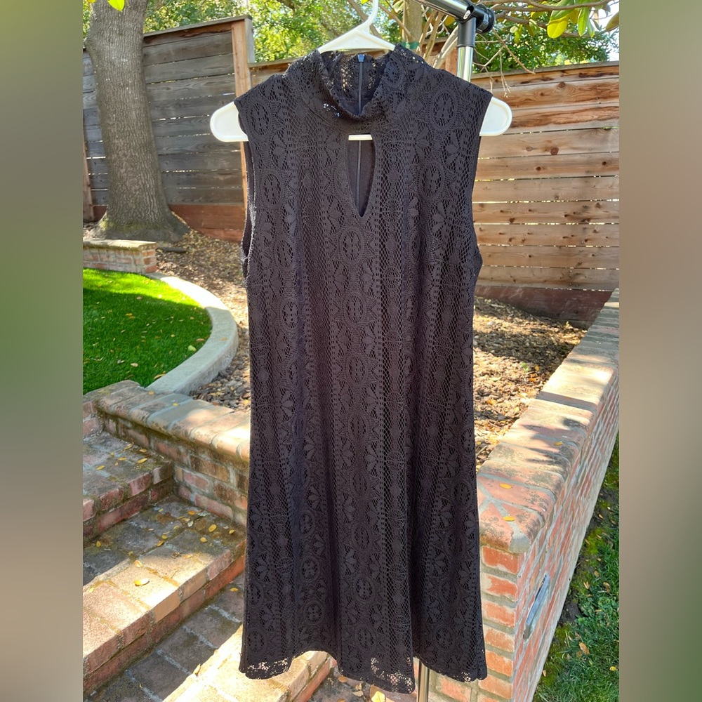 Libby Edelman Black Lace Midi Dress